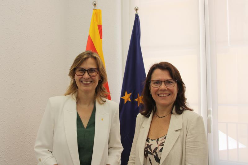 Meritxell Serret, Catalonia's acting minister of foreign action, and Laura Foraster, Secretary general of Catalunya International