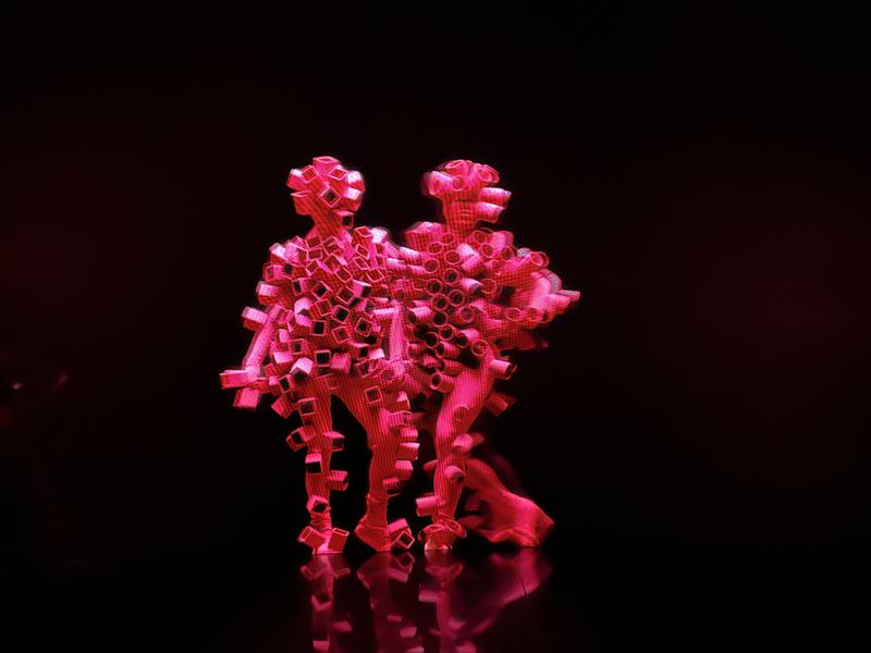 Image of the famous 3D robots and dancers.
