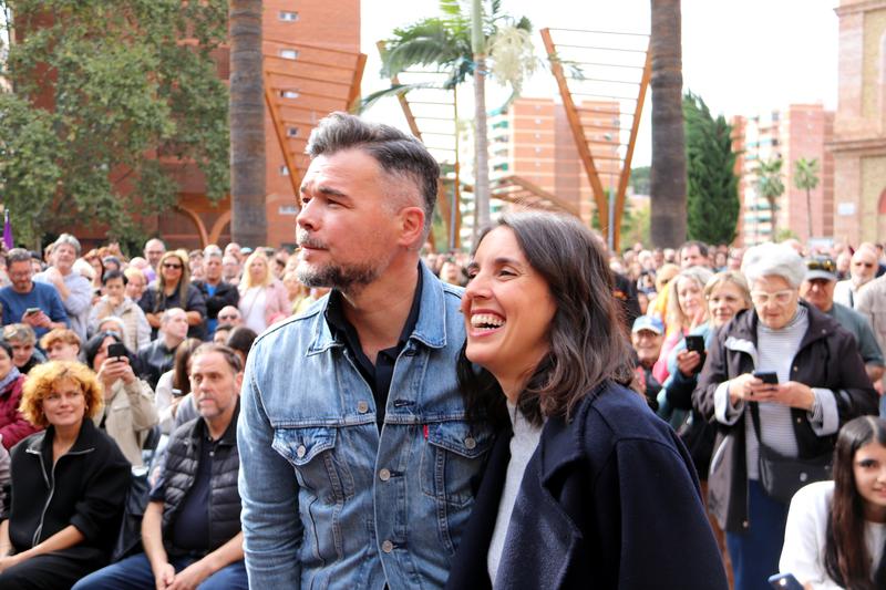 Rufián i Montero protagonitzen junts a Barcelona el primer acte de precampanya amb crides a "sotmetre" el PSOE