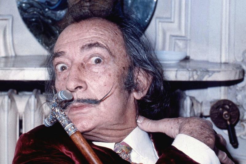 Portrait of Salvador Dali, taken in Hôtel Meurice, Paris.