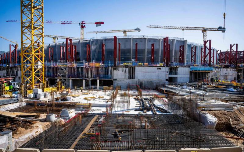 The Camp Nou construction works ongoing