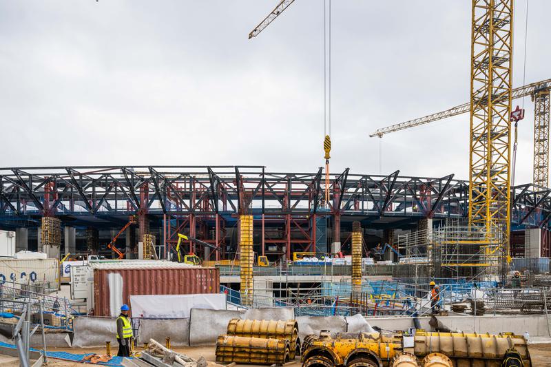 FC Barcelona's Spotify Camp Nou stadium, still under construction, in early February 2025 