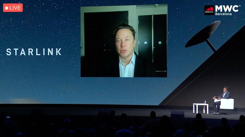 Elon Musk appears remotely at MWC 2021