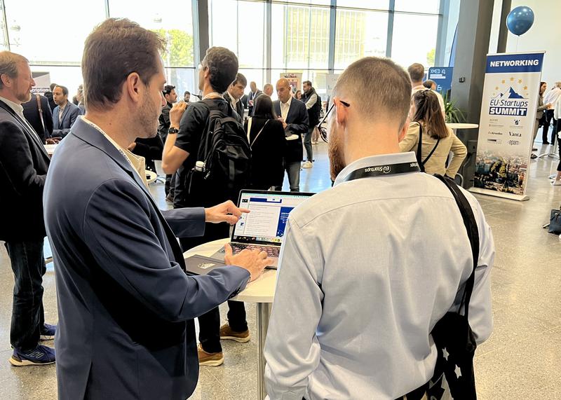 Attendees at the EU-Startups Summit in Barcelona on April 20, 2023