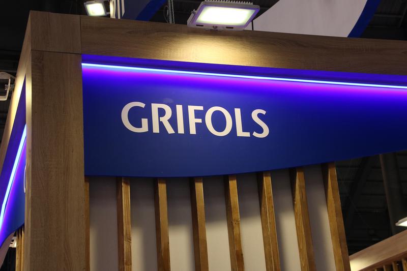 The Grifols stand at a trade show