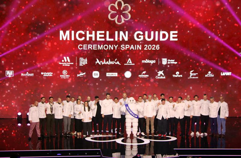 Photo of all representatives of restaurants that received their first Michelin star