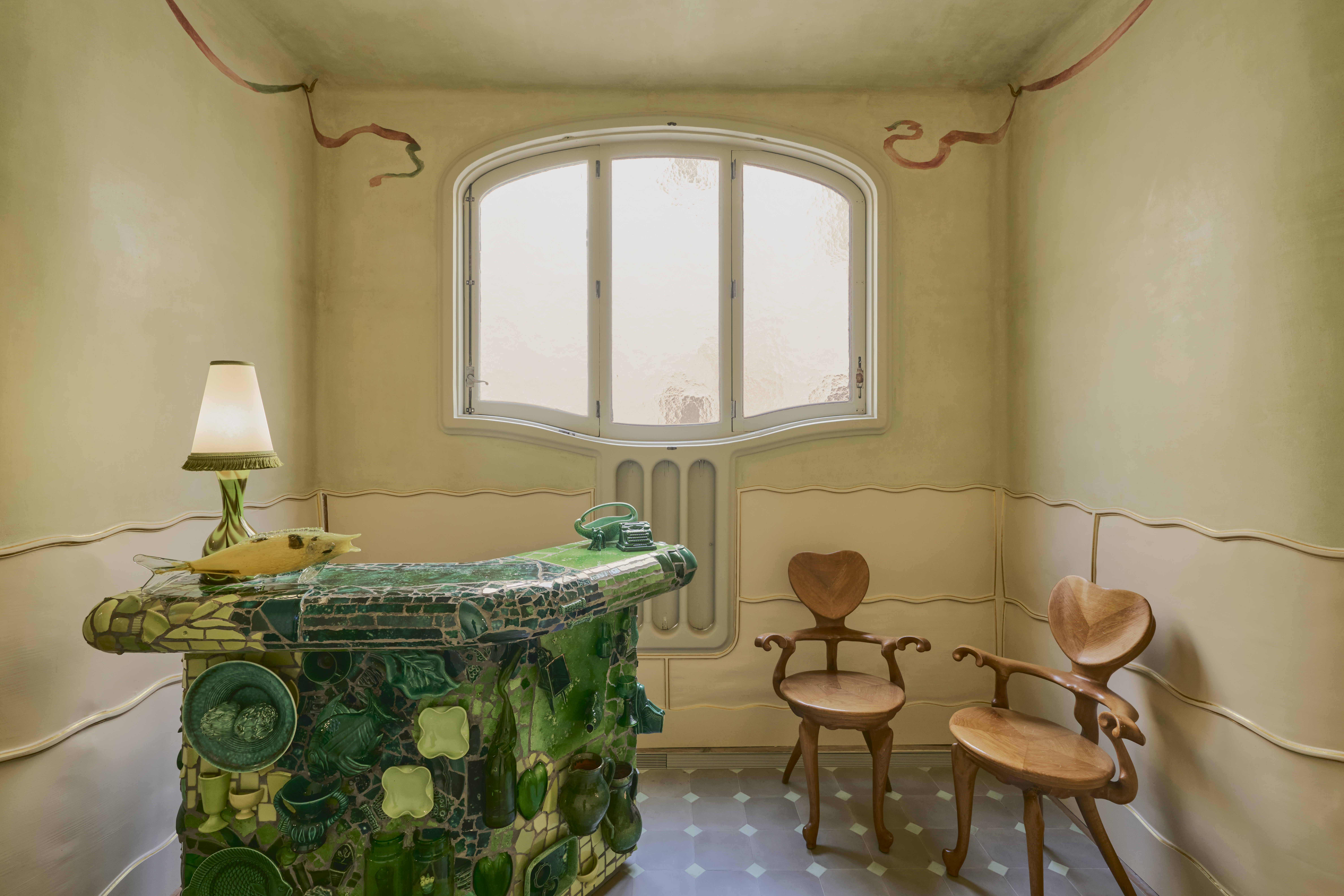 A reception space in the third floor of Casa Batlló