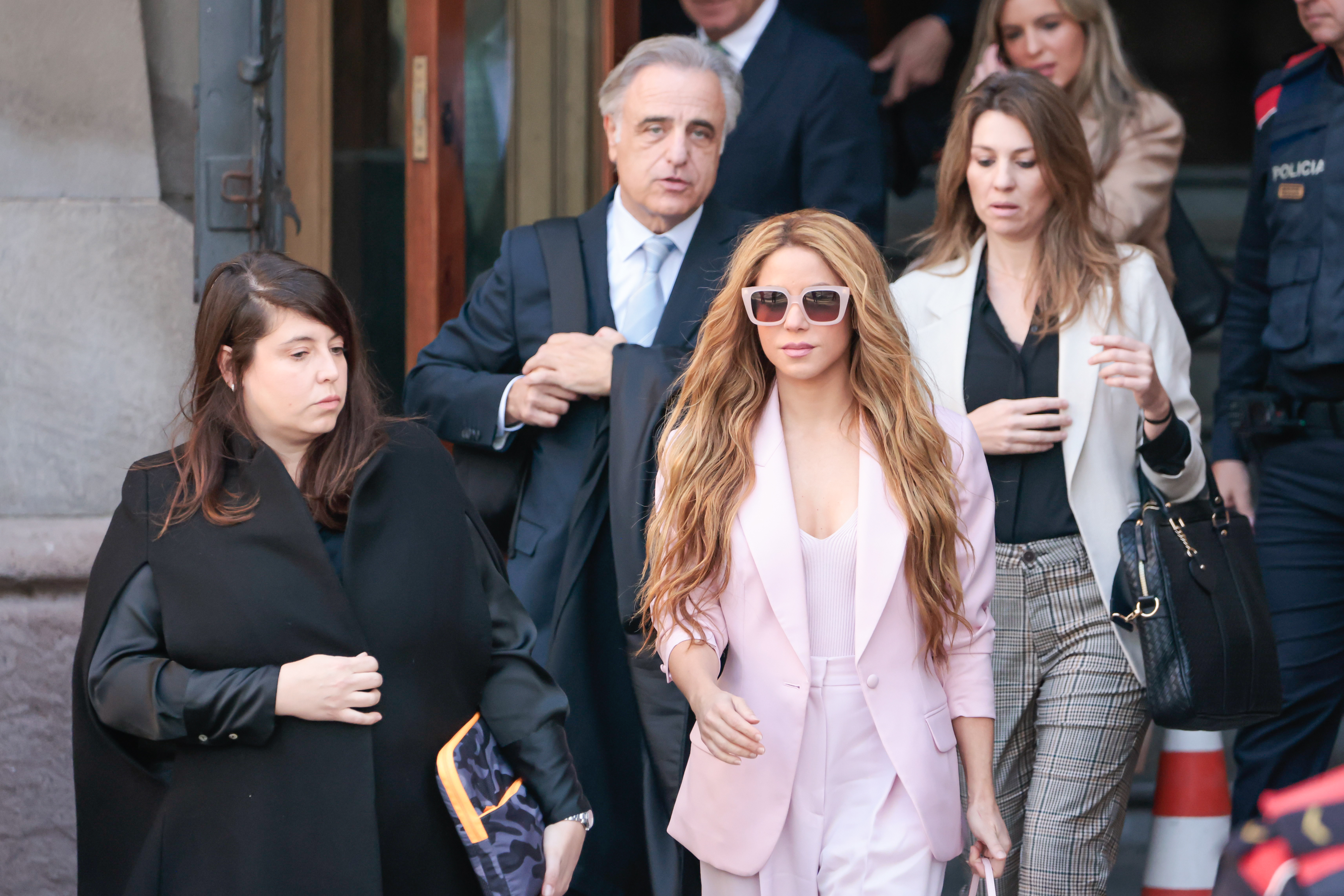 Pop-star Shakira leaves Barcelona Court after reaching a deal with the prosecution on her tax fraud case on November 20, 2023