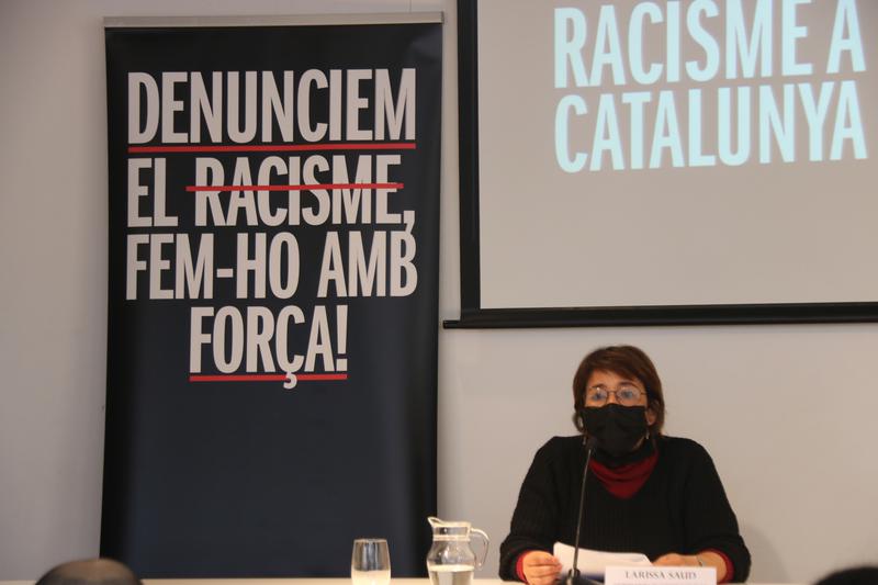 An SOS Racisme press conference in Barcelona in March 2022