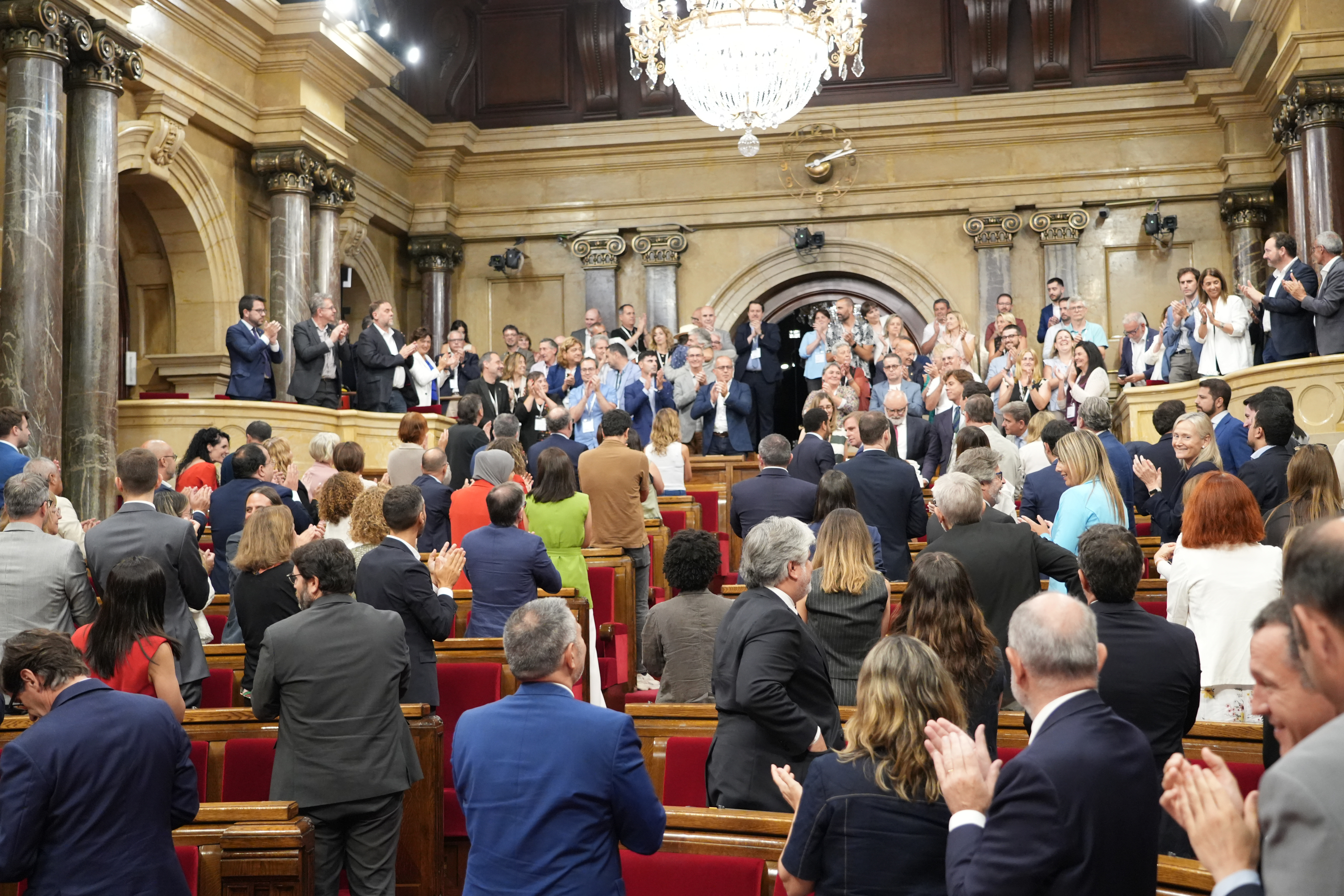 The Catalan parliament after approving the Statute of Rural Towns on July 16