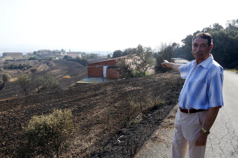 Francisco Vilà, one of the residents in western Catalonia, where a sixth-generation wildfire affected nearby fields