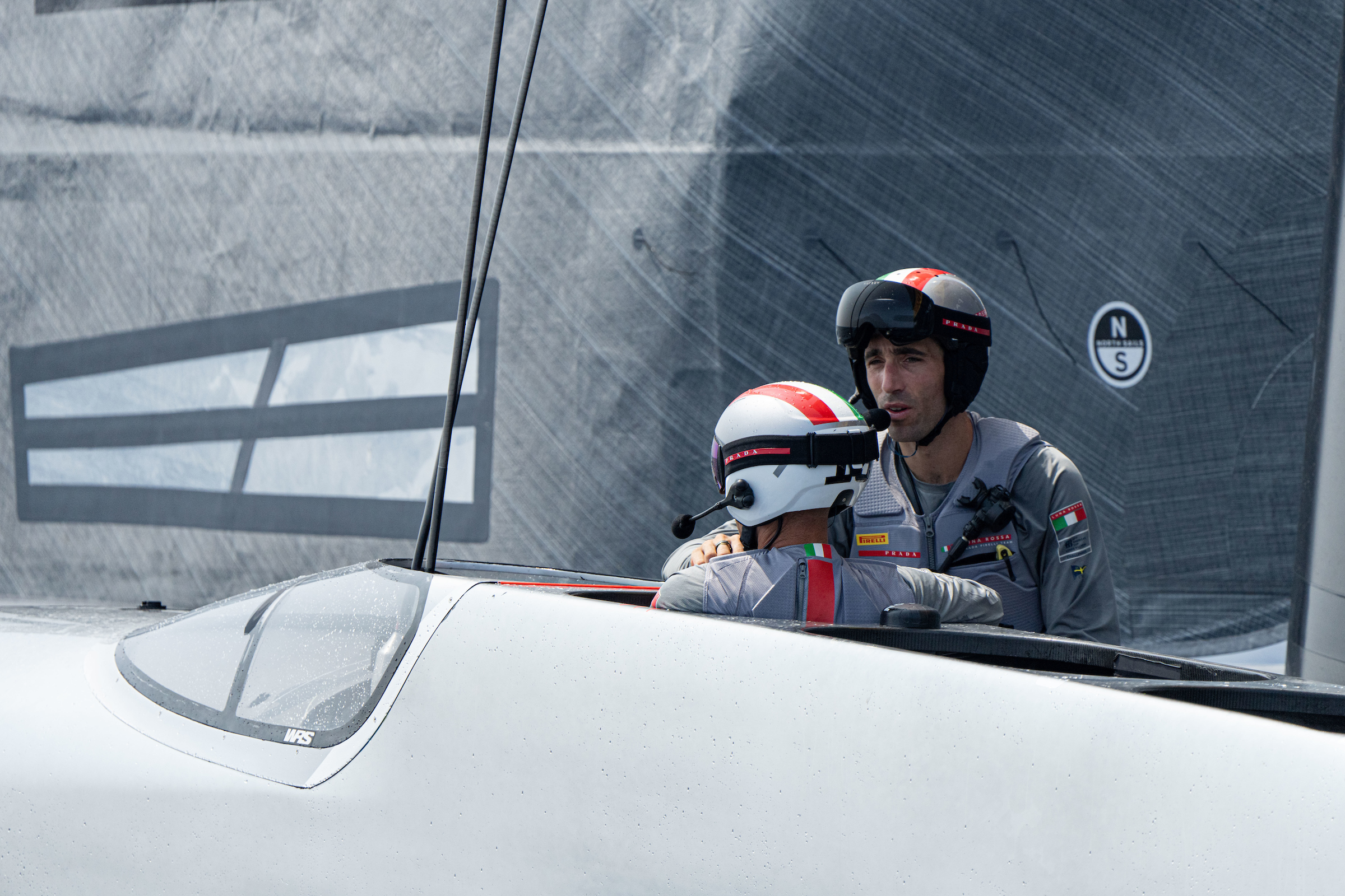 America's Cup Luna Rossa Prada Pirelli team during a sail on August 22, 2024