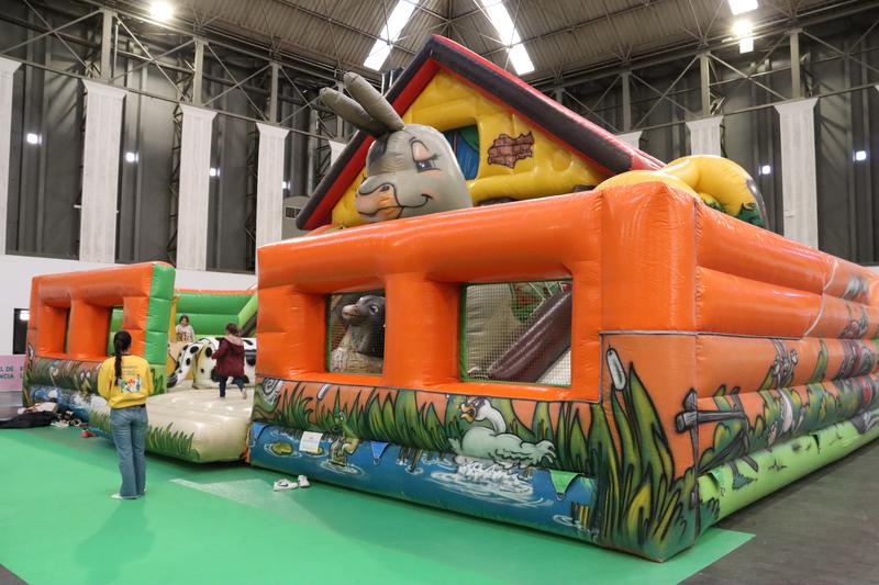 A bouncy castle at the Children's Festival