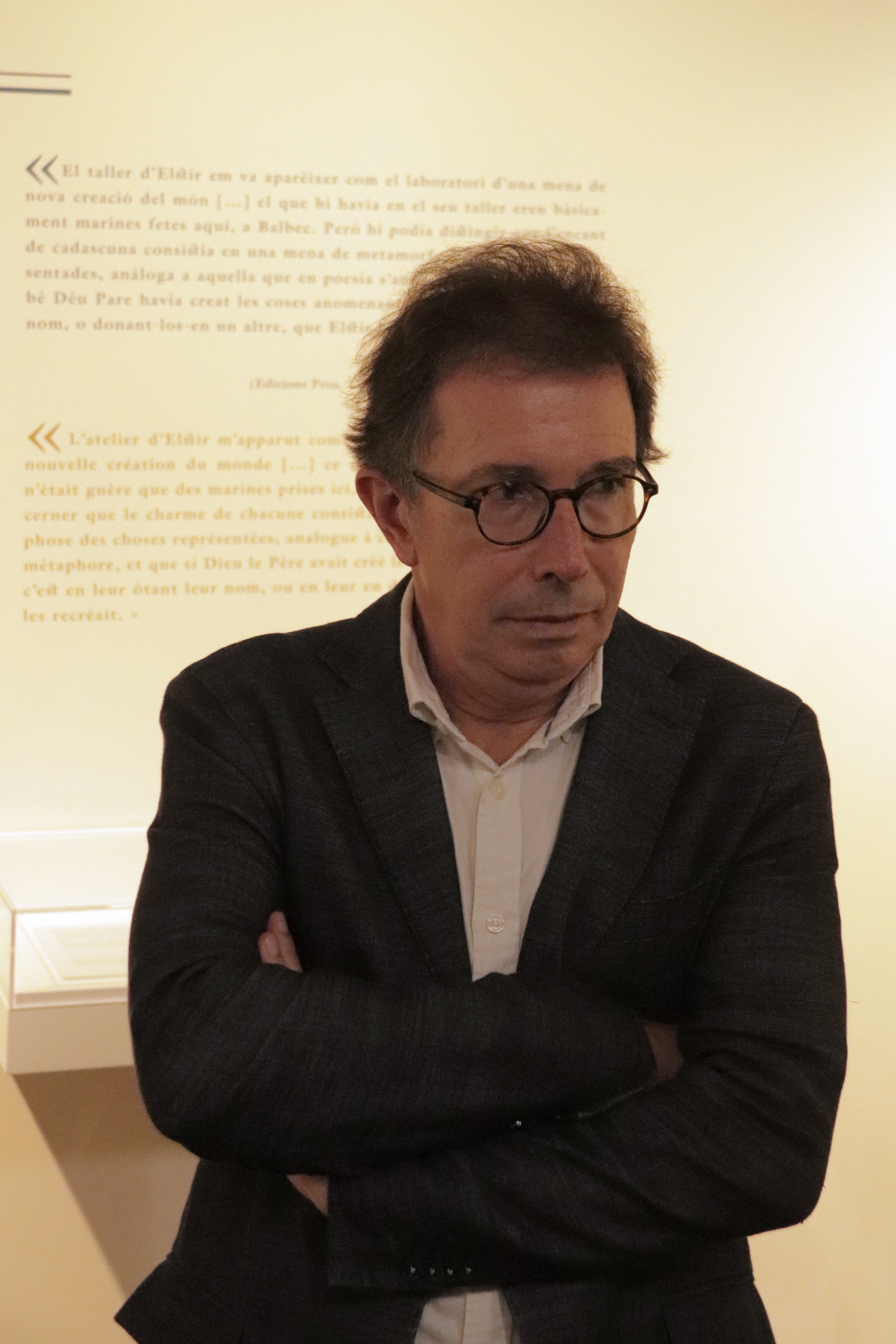 founder Alex Susanna in exhibition about the works of Marcel Proust in Museum Espais Volart