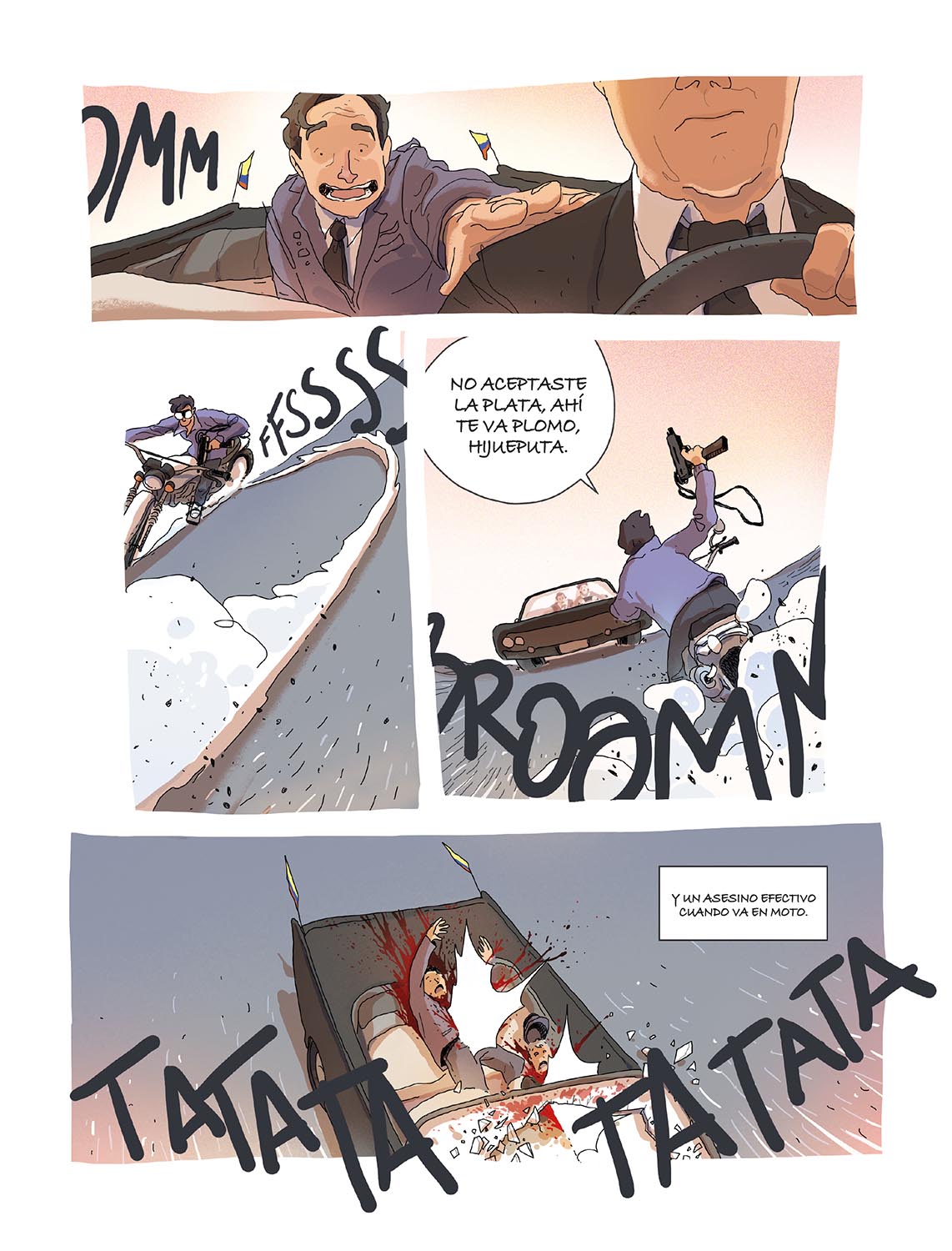 One of the pages of 'Escobar: A Criminal Education,' by Sebastián Marroquín, born Juan Pablo Escobar, published by Norma Editorial