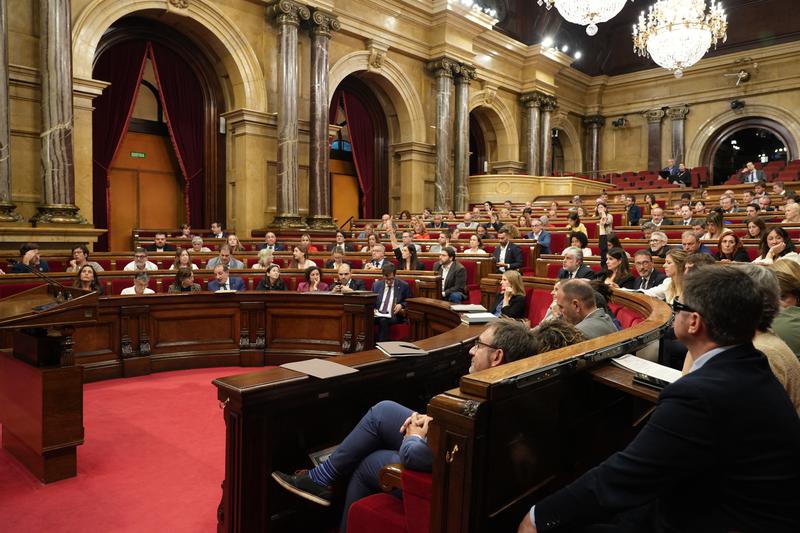 Lawmakers in the Catalan parliament vote on proposals after the 2025 general policy debate