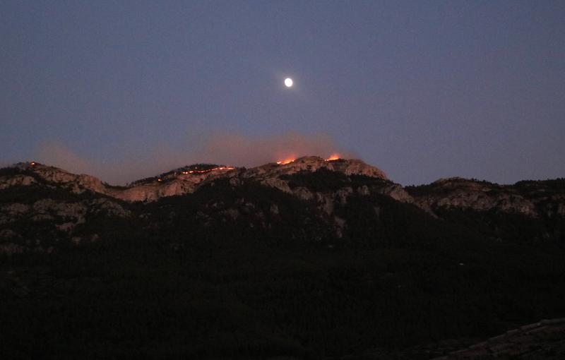 The fire in southern Catalonia on Monday night