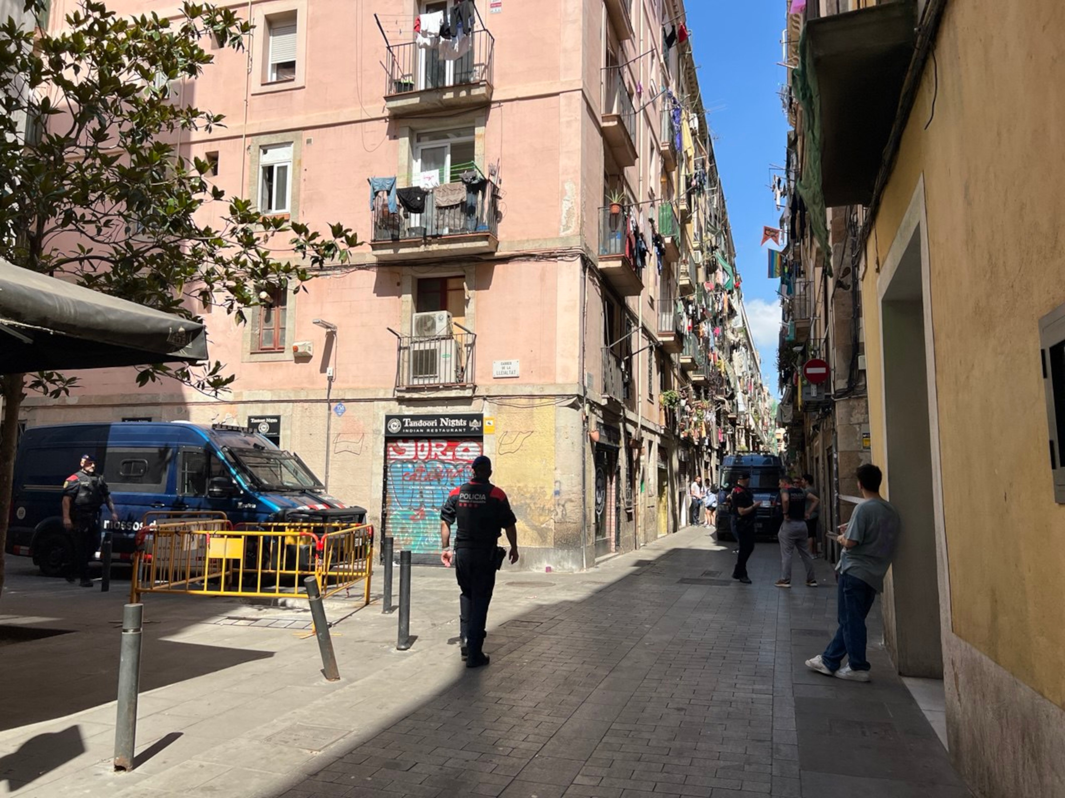 Police operation at Barcelona's Raval neighborhood