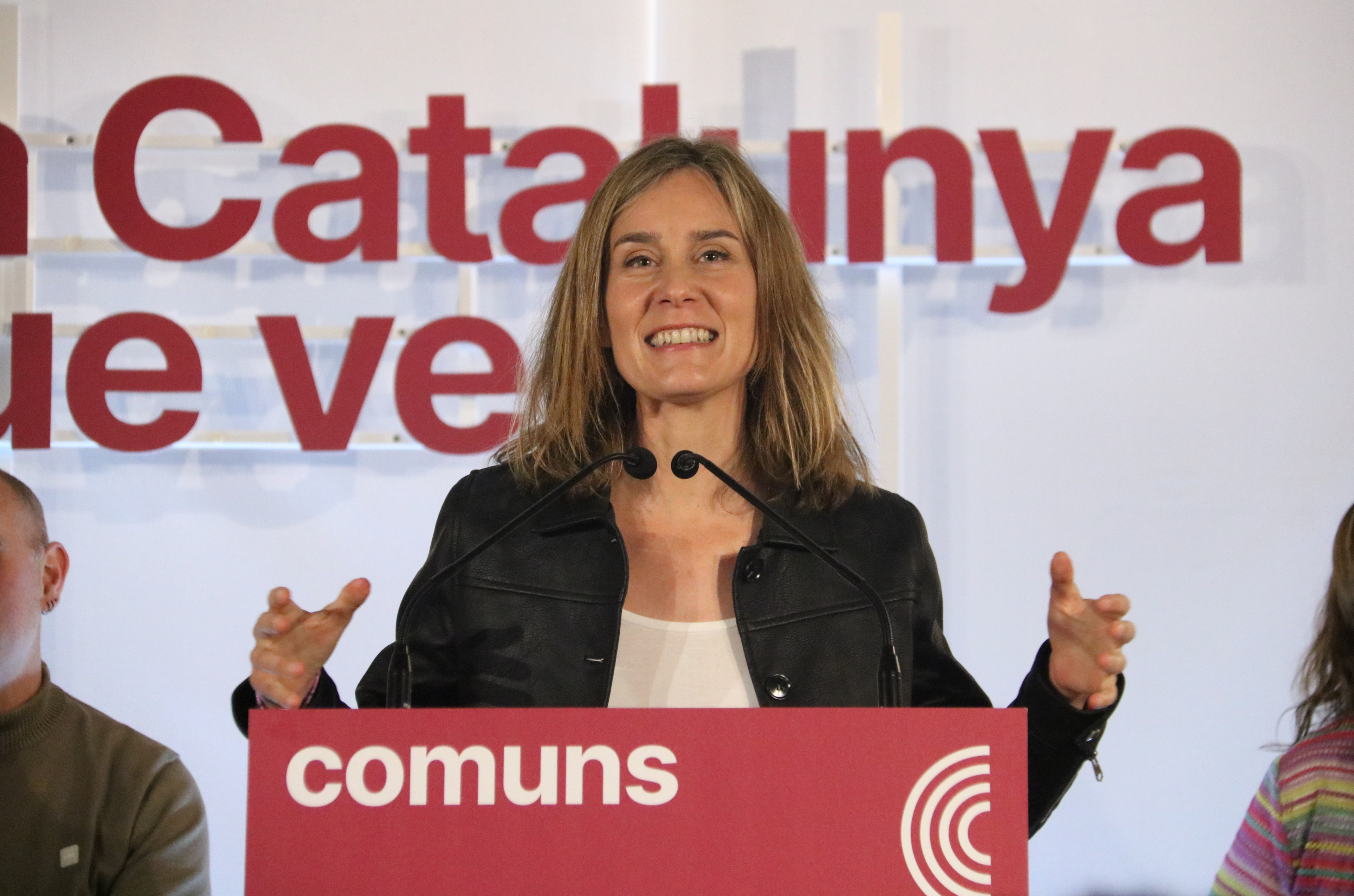 Left-wing Comuns Sumar candidate Jéssica Albiach on April 25, 2024