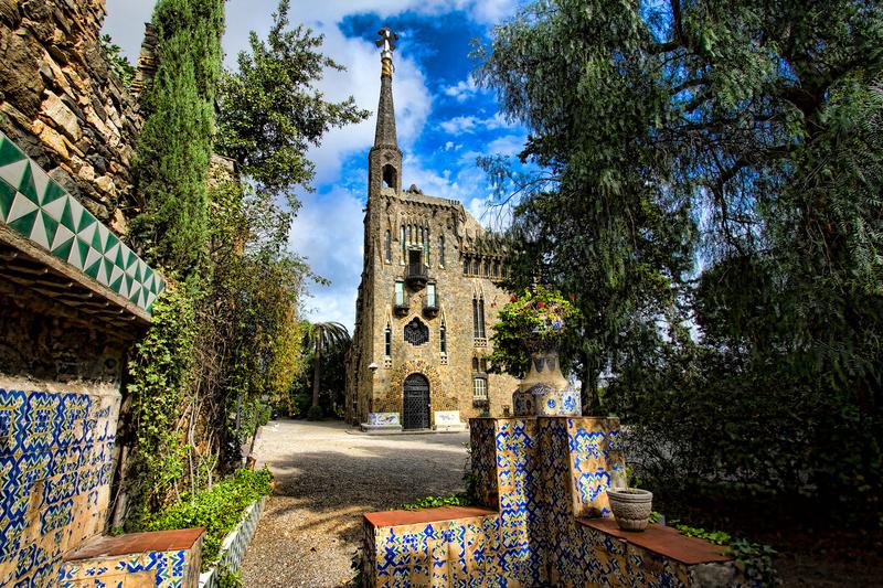 Torre Bellesguard, one of Gaudí's creation located in the Sarrià-Sant Gervasi district.