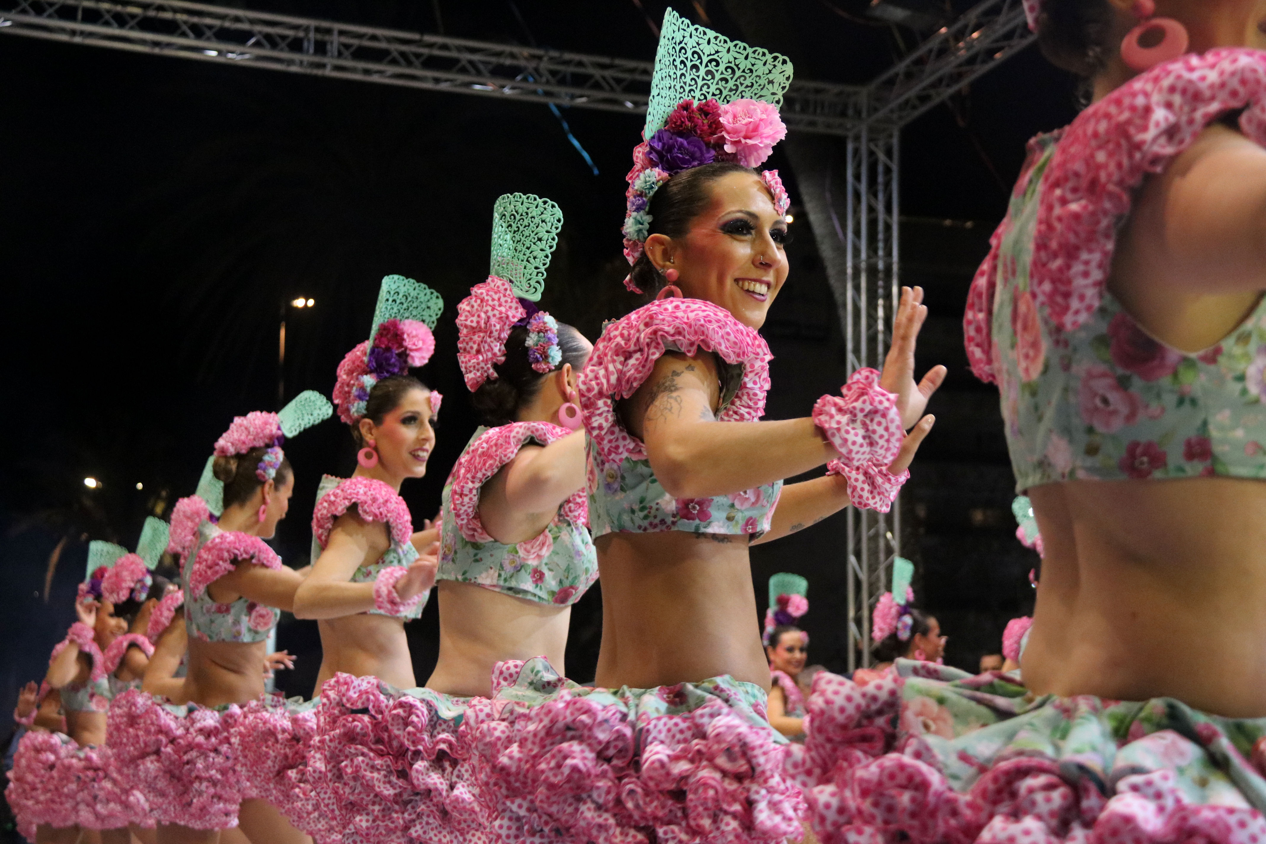 Dancers in Sitges' fabulous Extermination parade in 2024