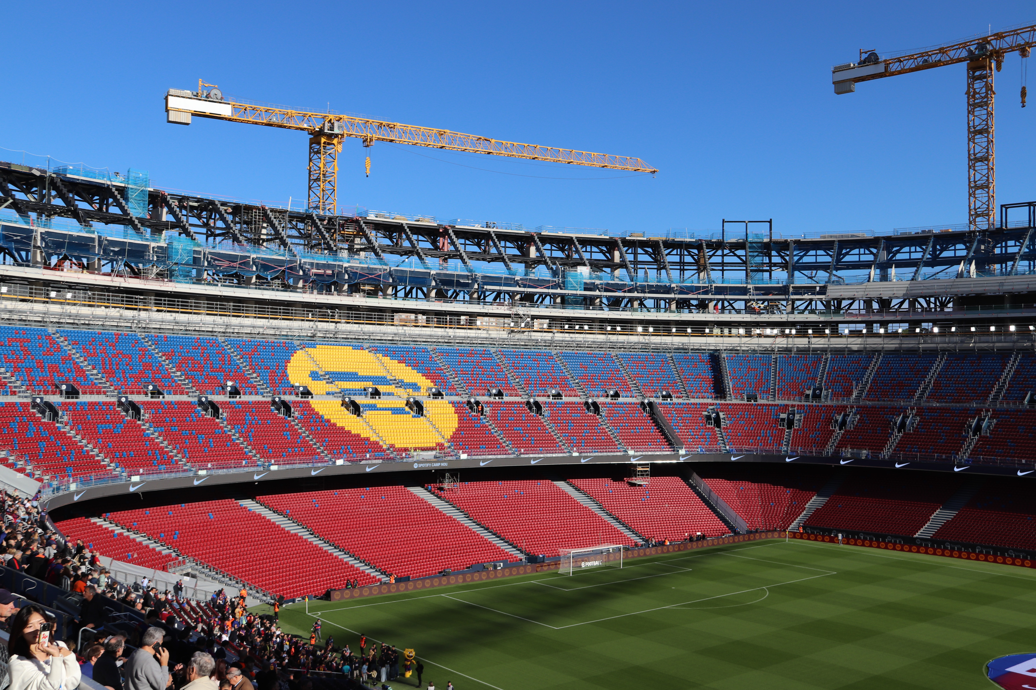 The Spotify Camp Nou, FC Barcelona's home stadium, under construction on November 7, 2025