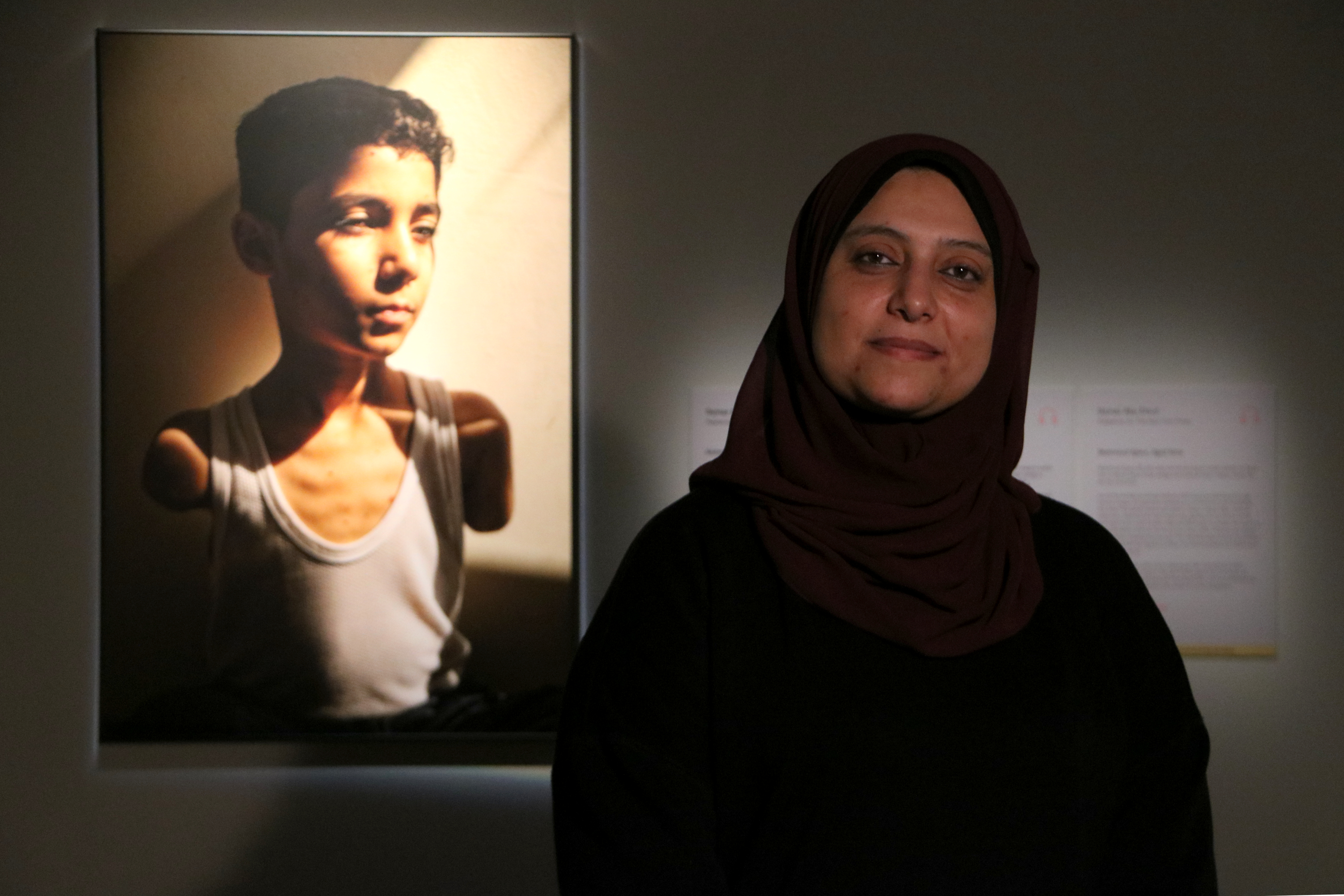 Winner of the World Press Photo of the Year 2025, Samar Abu Elouf, with her photograph