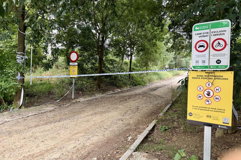 The Can Catà path in Cerdanyola blocked due to African swine fever restrictions