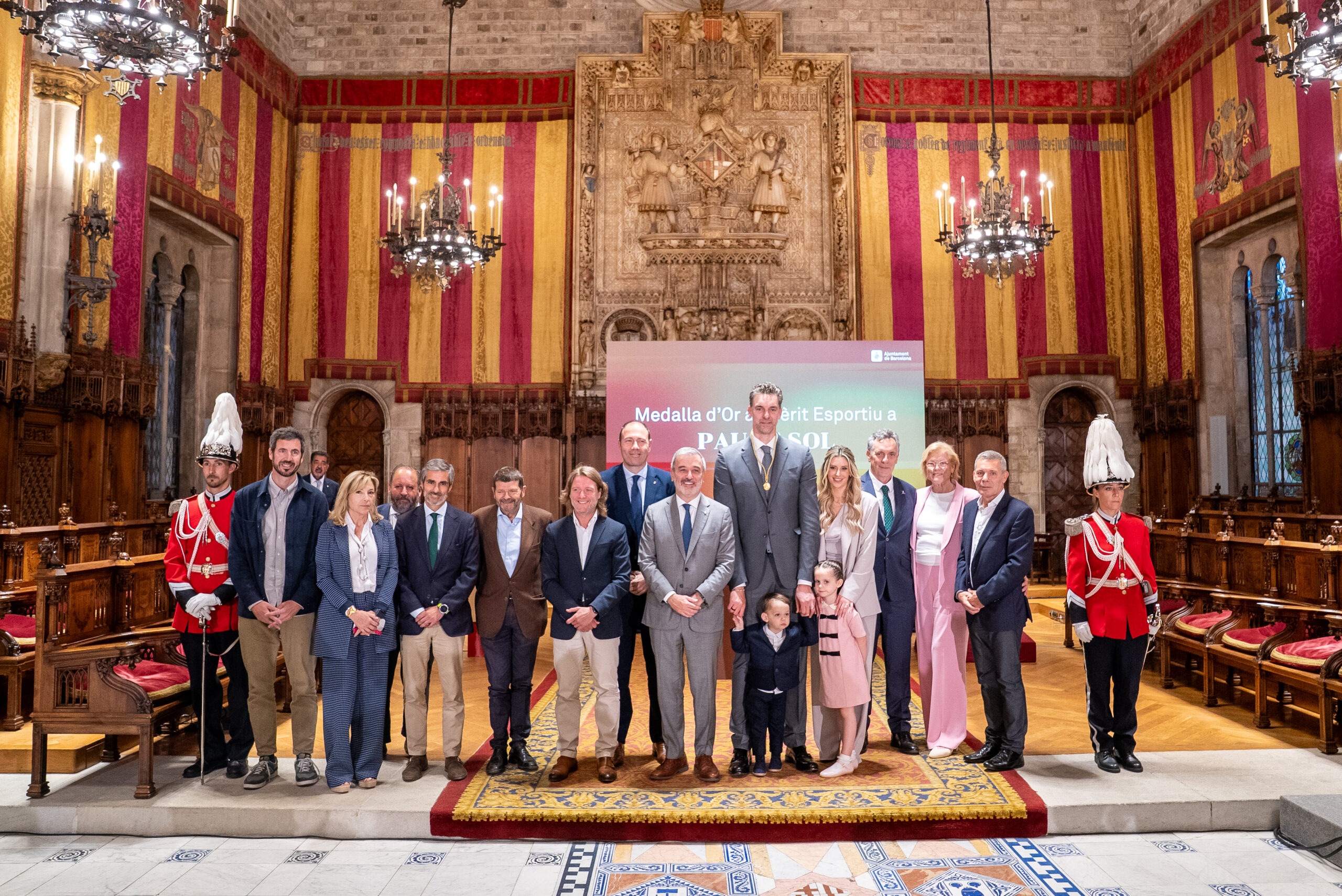 Group photo with Jaume Collboni and Pau Gasol