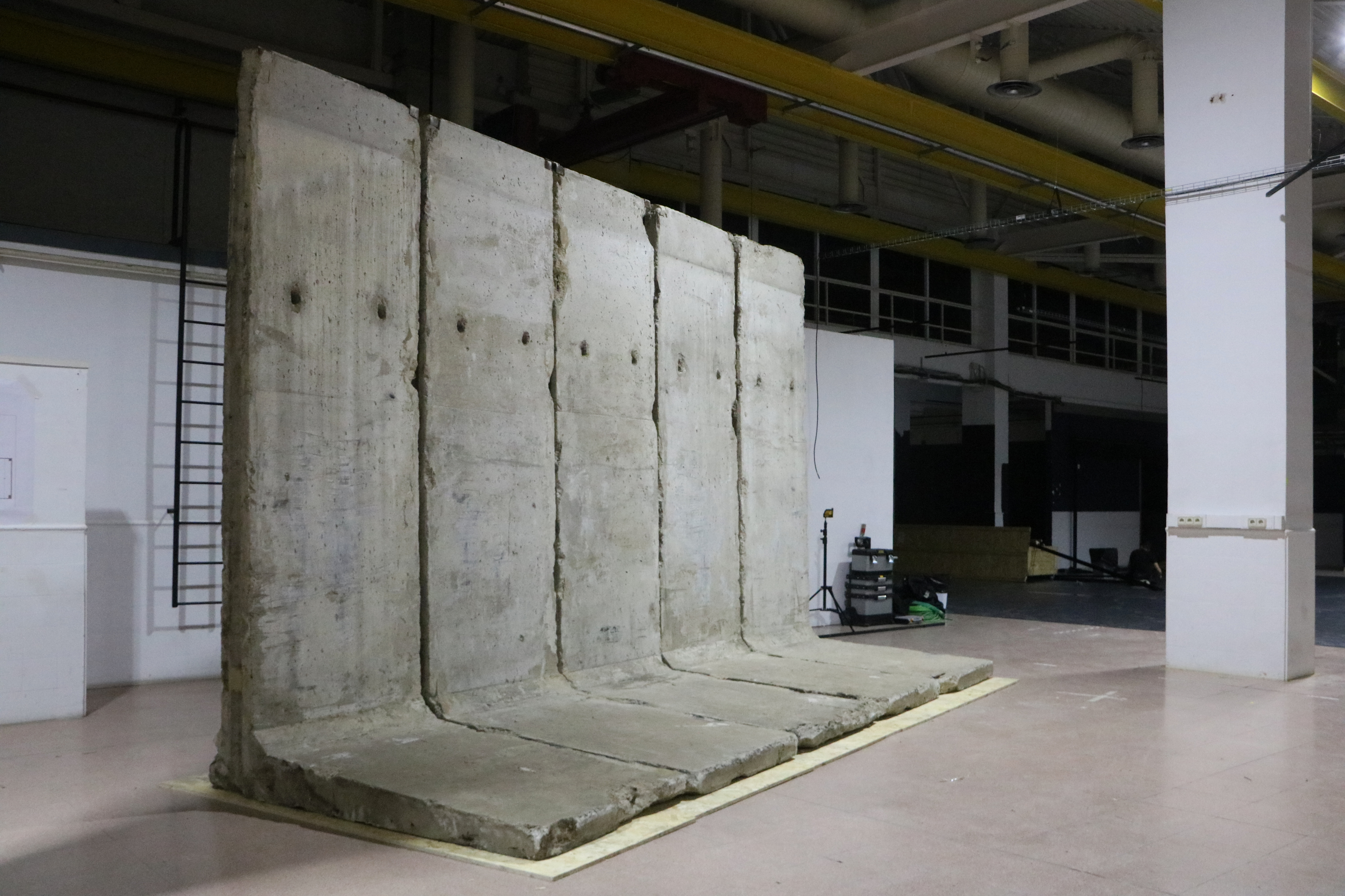 One of the six original Berlin Wall sections on display at Barcelona’s Espai Inmersa