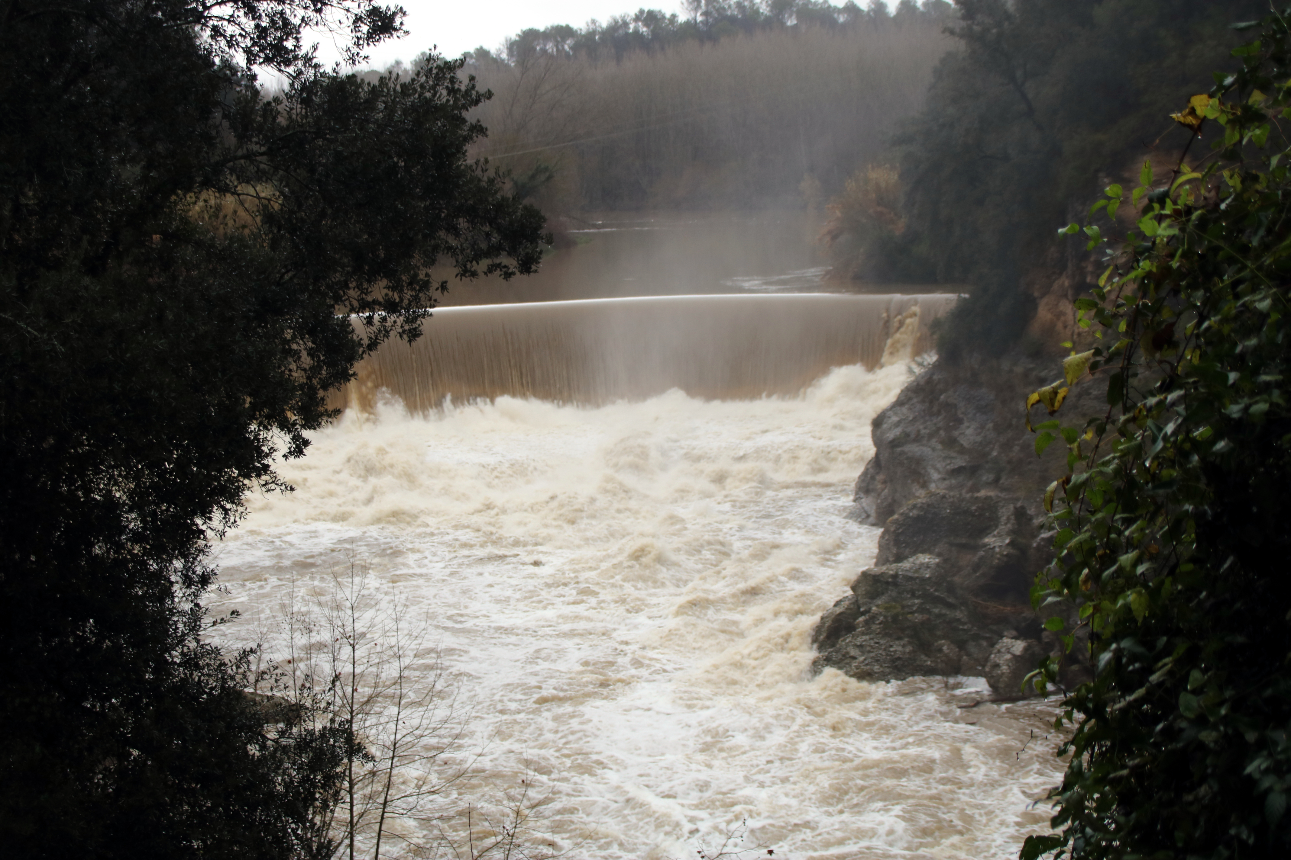 The Fluvià river in Esponellà in the north of Catalonia on December 27, 2025