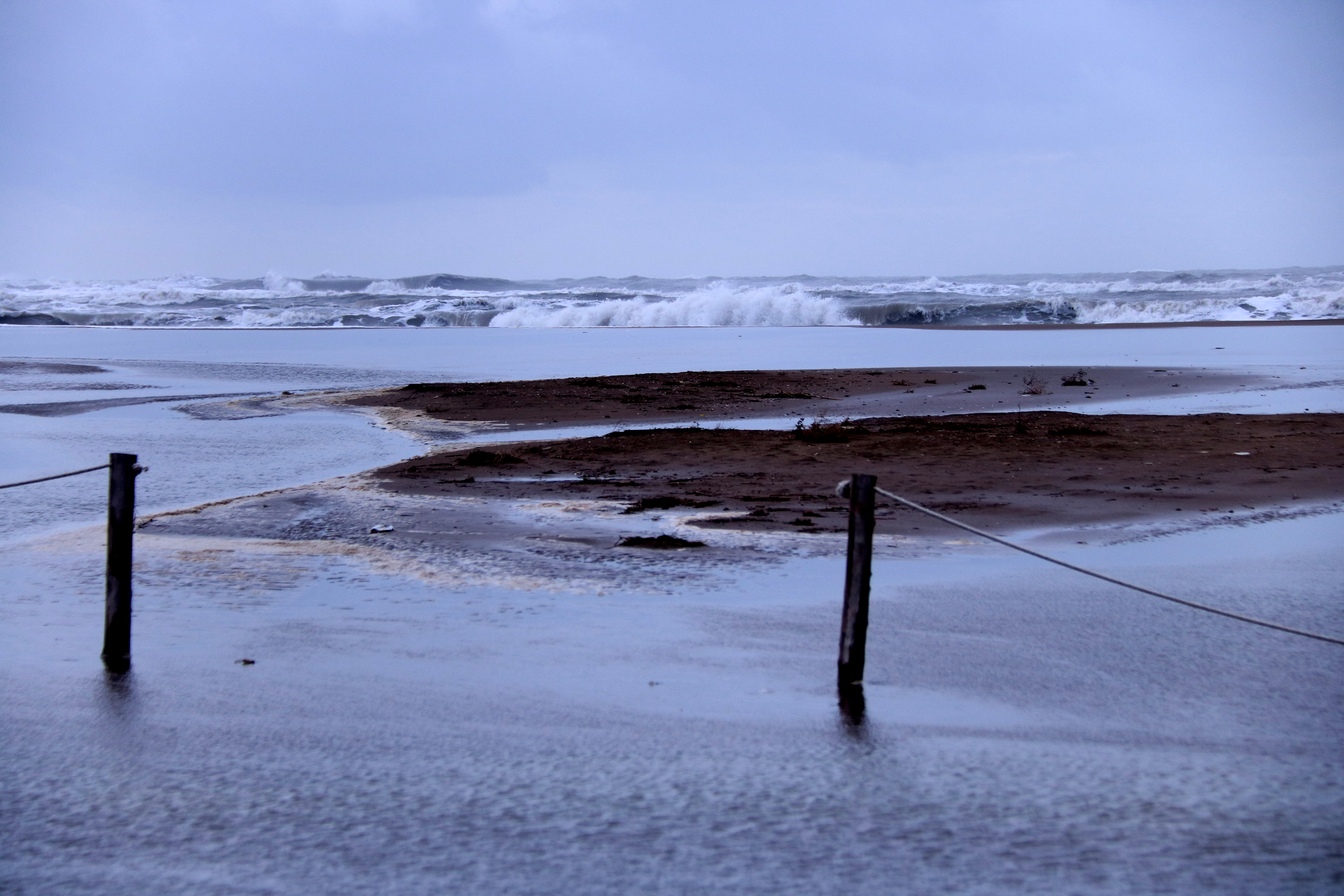 Trabucador isthmus has suffered some damage after the storm on February 7, 2023