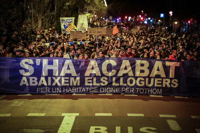 Protesters at the housing demonstration on November 23, 2024