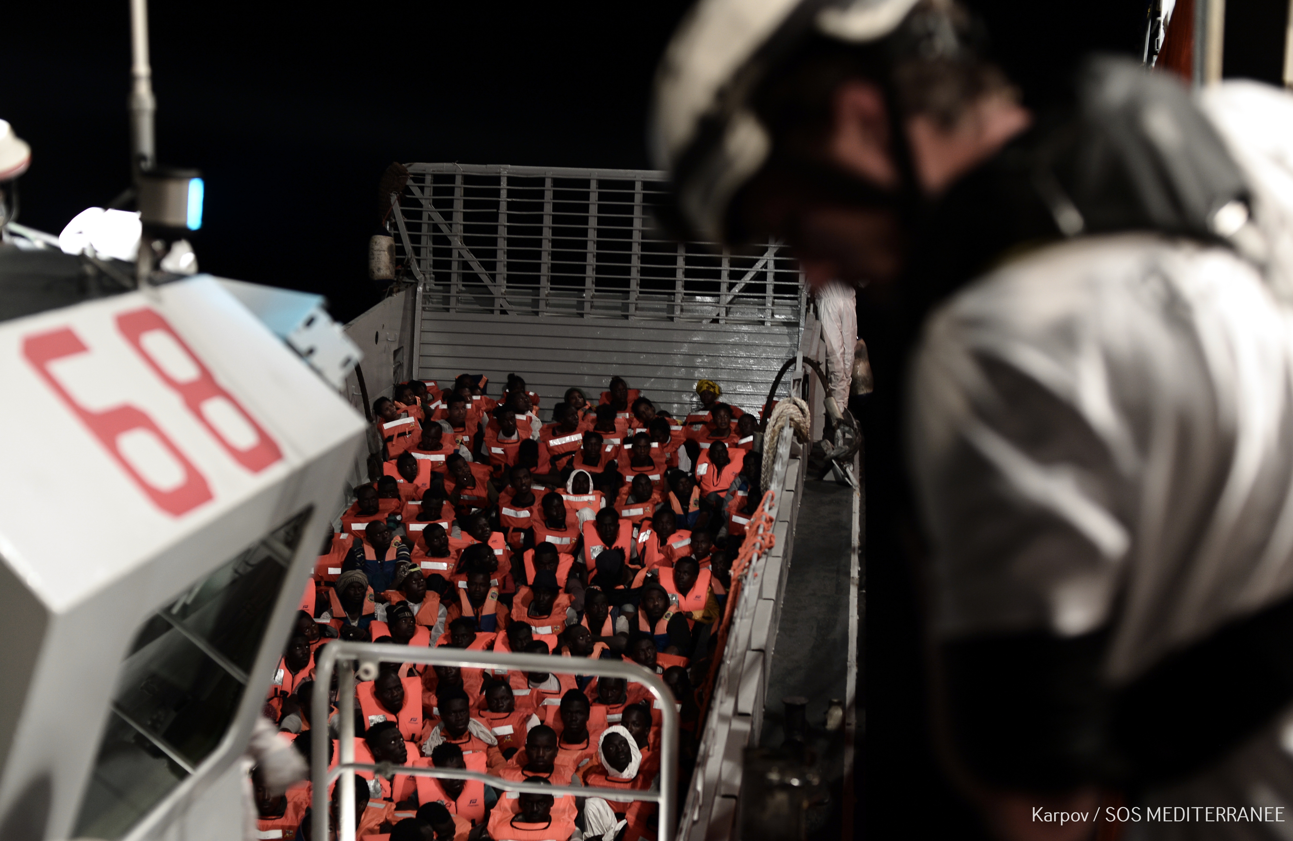 Many migrants rescued by the French boat Aquarius in 2018