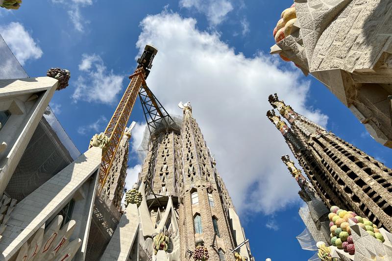 Works ongoing on the Sagrada Família