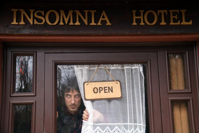 Entrance to the Insomnia Hotel in Berga