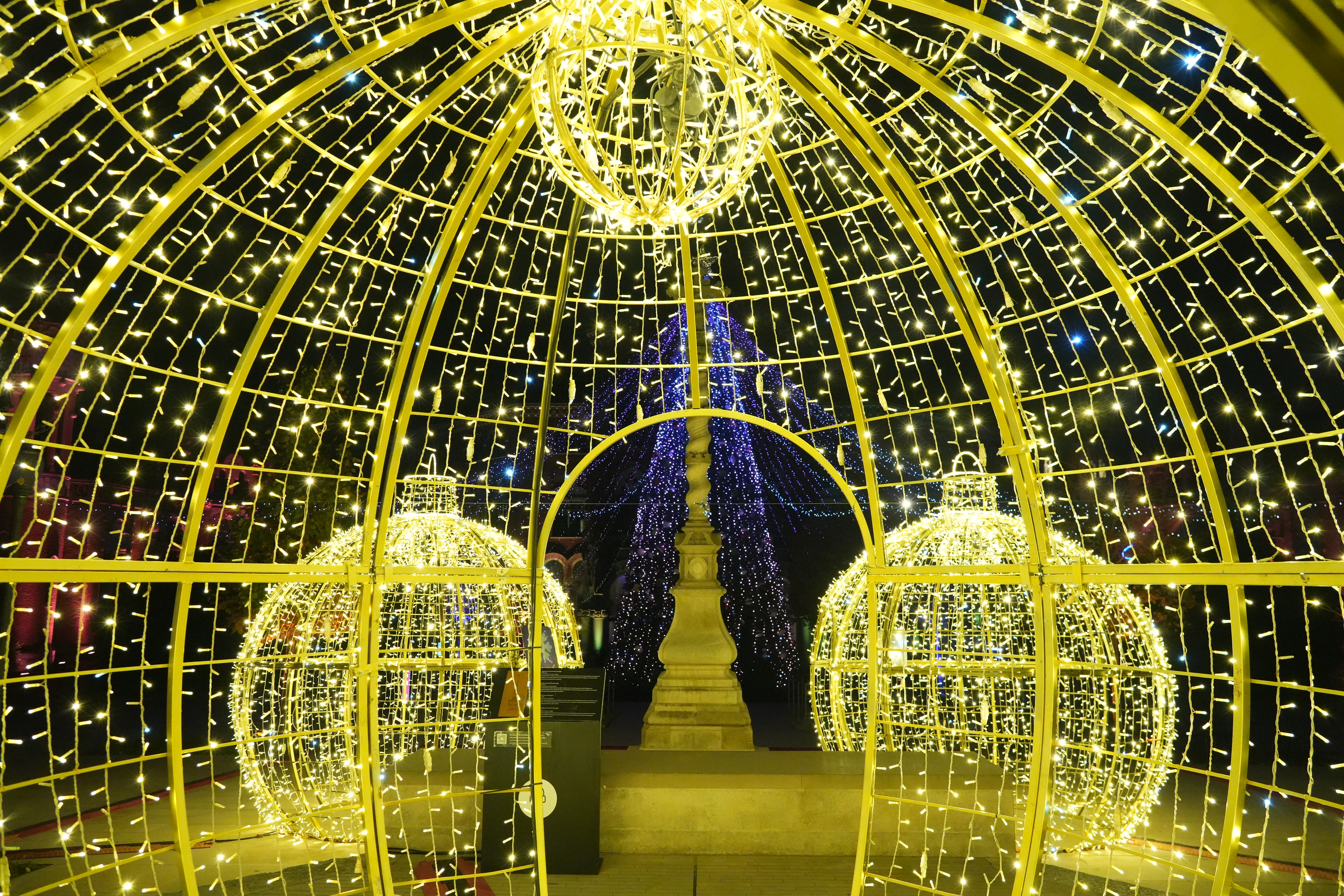 Christmas lights at Recinte Modernista de Sant Pau in Barcelona