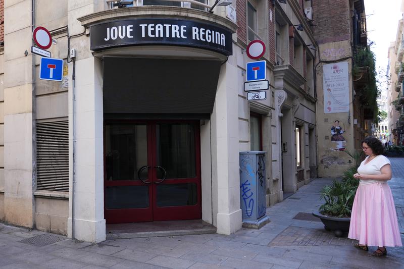 The director of the Jove Teatre Regina, Mariona Campos, outside the building