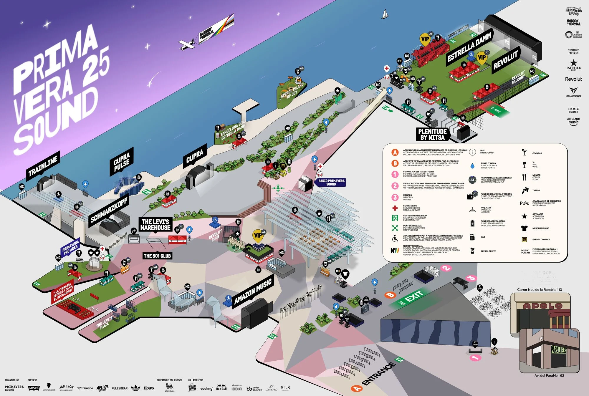 The 2025 Primavera Sound map