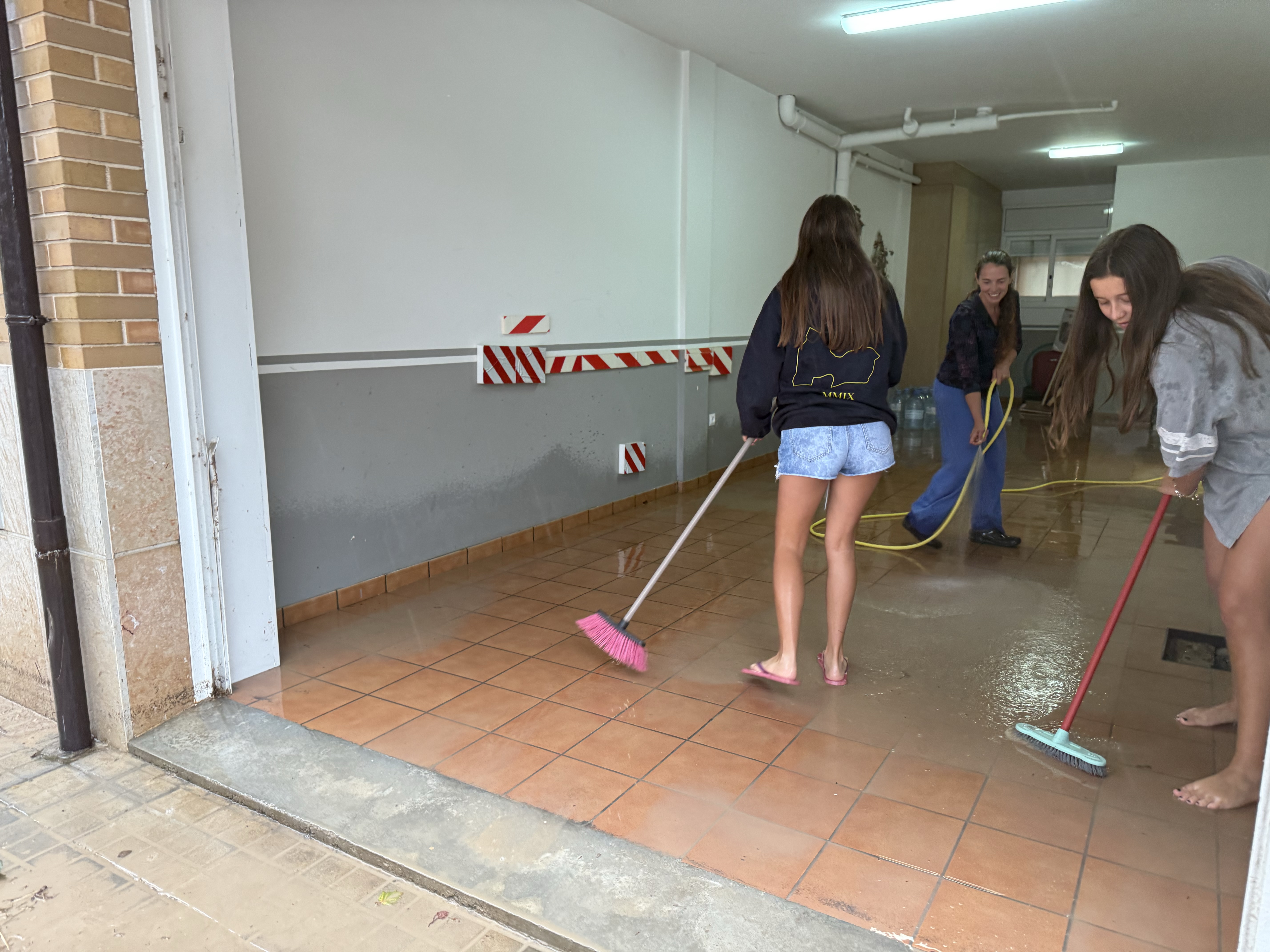 Flooded ground floors in a home in Tàrrega, Lleida