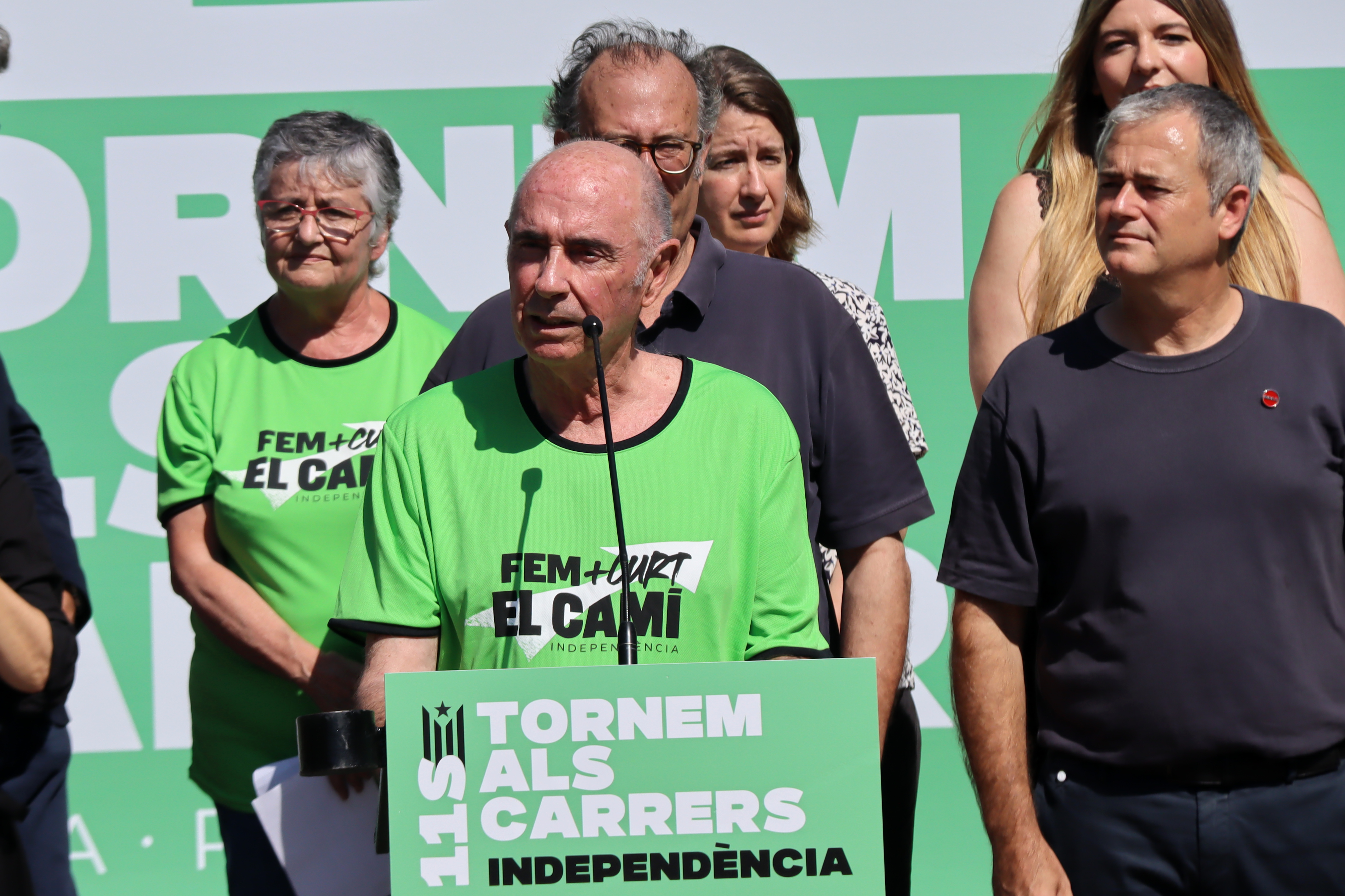 Lluís Llach, Catalan singer-songwriter and president of the pro-independence Catalan National Assembly civil society group, during a press conference in Barcelona on July 25, 2024