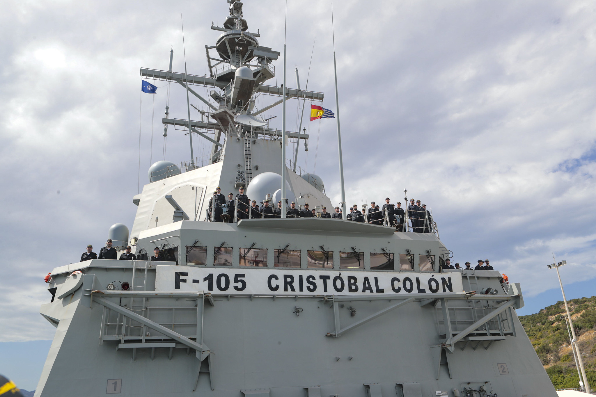 The Spanish Navy frigate Cristóbal Colón, in an archive image