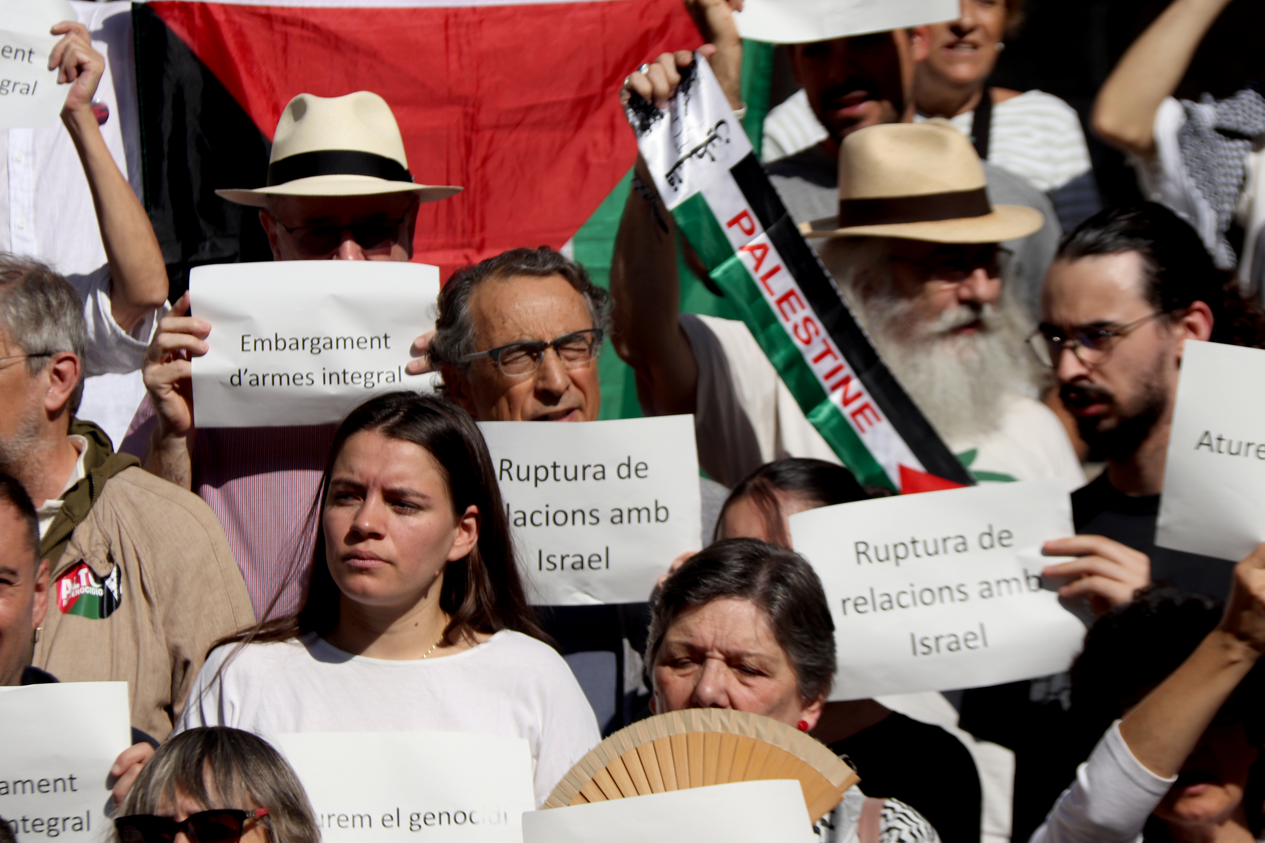 The presentation event for Saturday's Gaza demonstration in Barcelona