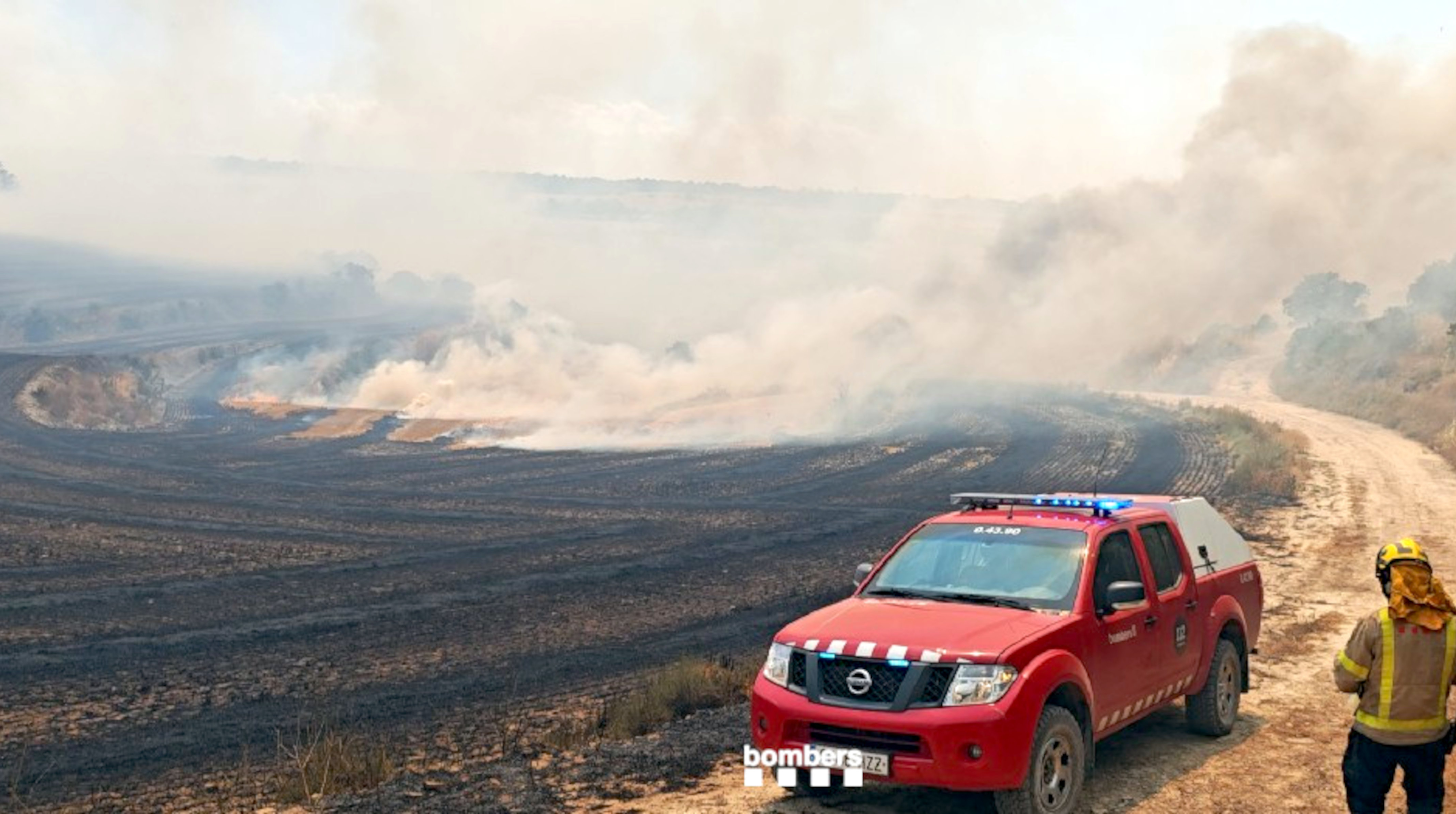 Wildfire in Granyera de Segarra, near Lleida