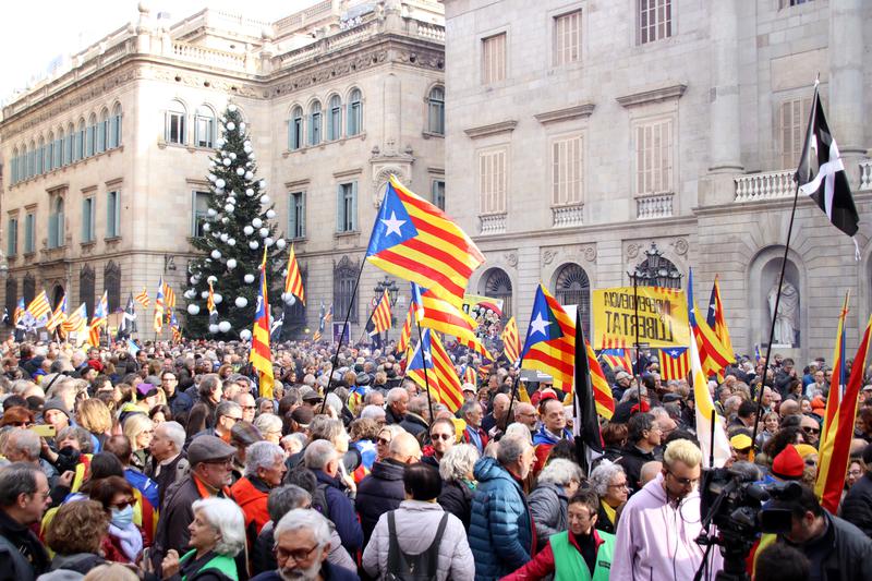 A protest against the criminal code reform in Barcelona on December 6, 2022