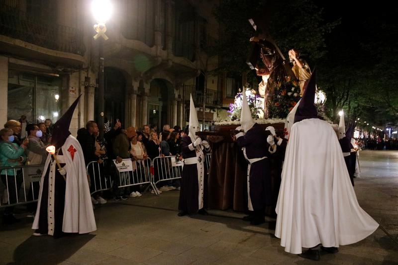 Part of the Good Friday procession on April 15, 2022 in Girona
