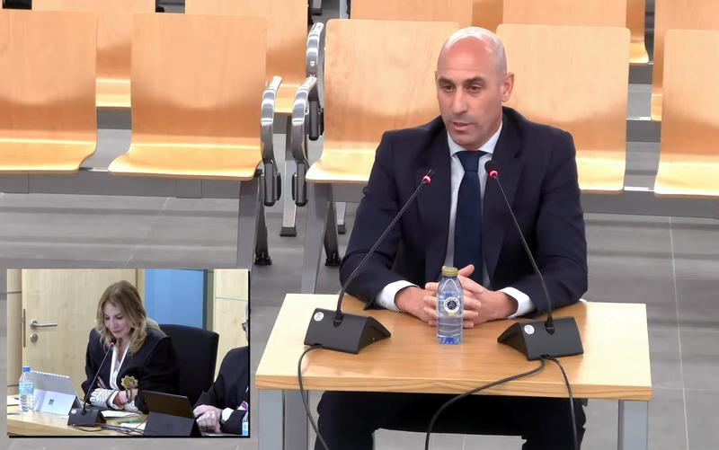 Former president of the Spanish Football Federation, Luis Rubiales, testifies in the National Court