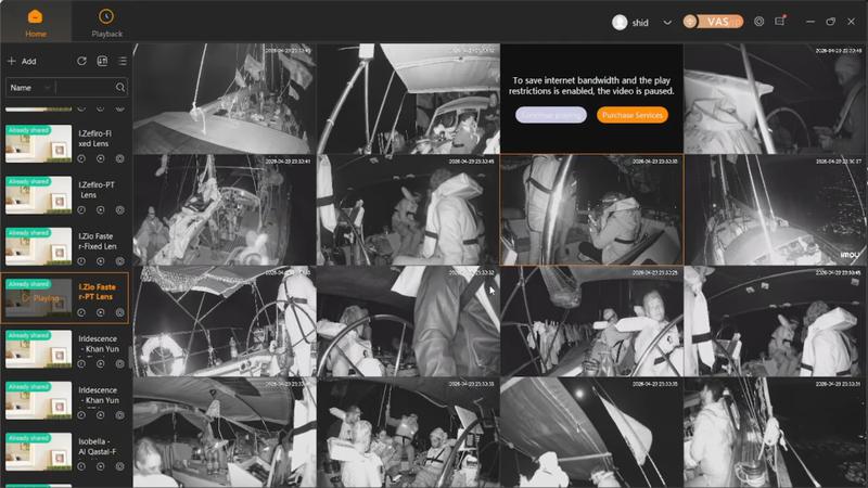 Screenshot of the live broadcast of several of the Global Sumud Flotilla's vessels