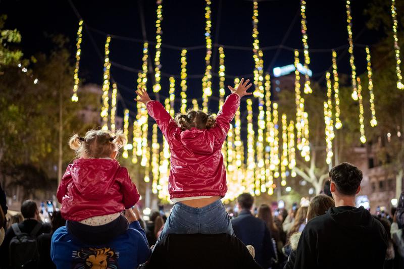 Christmas lights in Barcelona