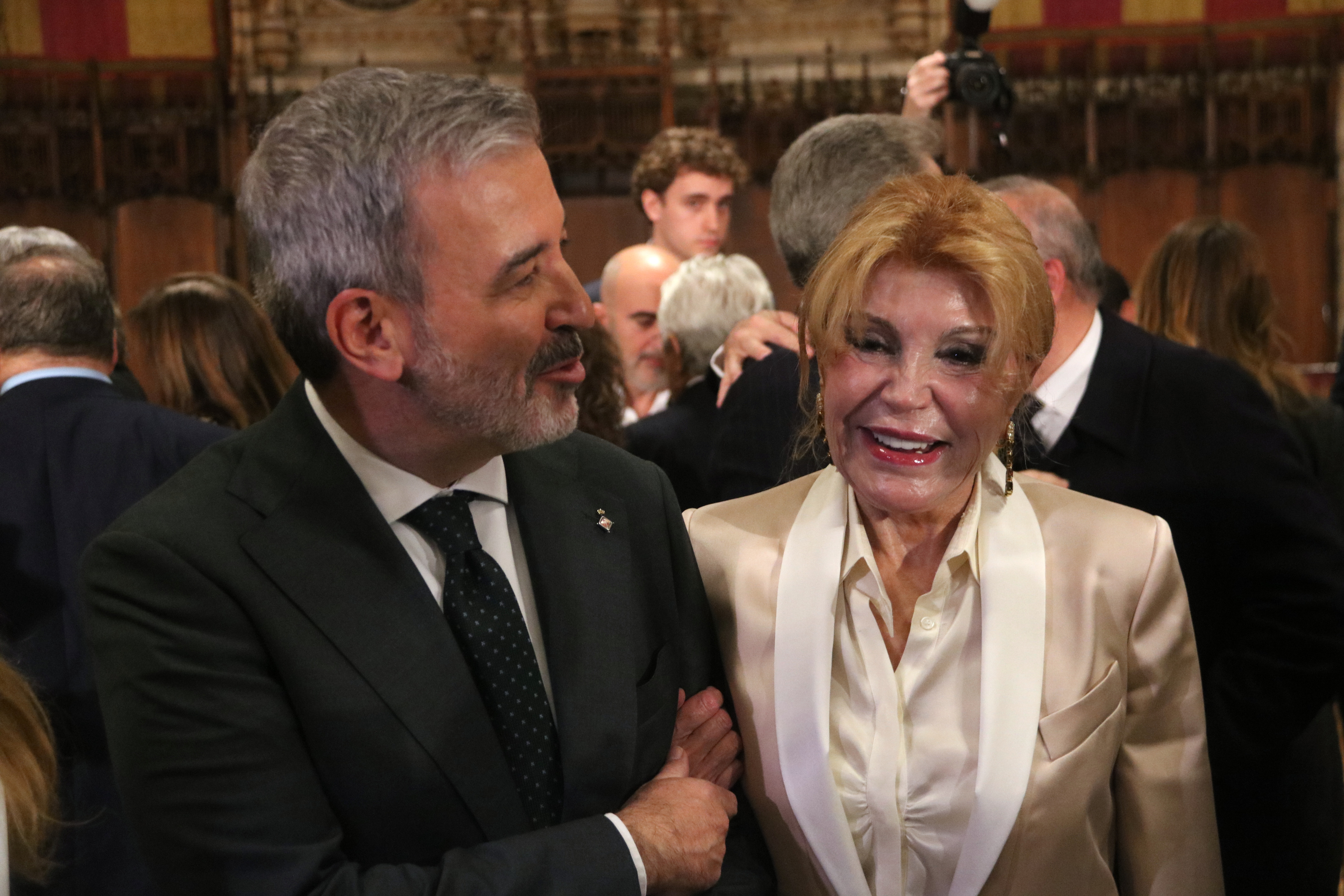 Barcelona mayor Jaume Collboni with Baroness Thyssen-Bornemisza